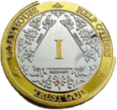 AA Anniversary Coins 40mm Silver & Gold