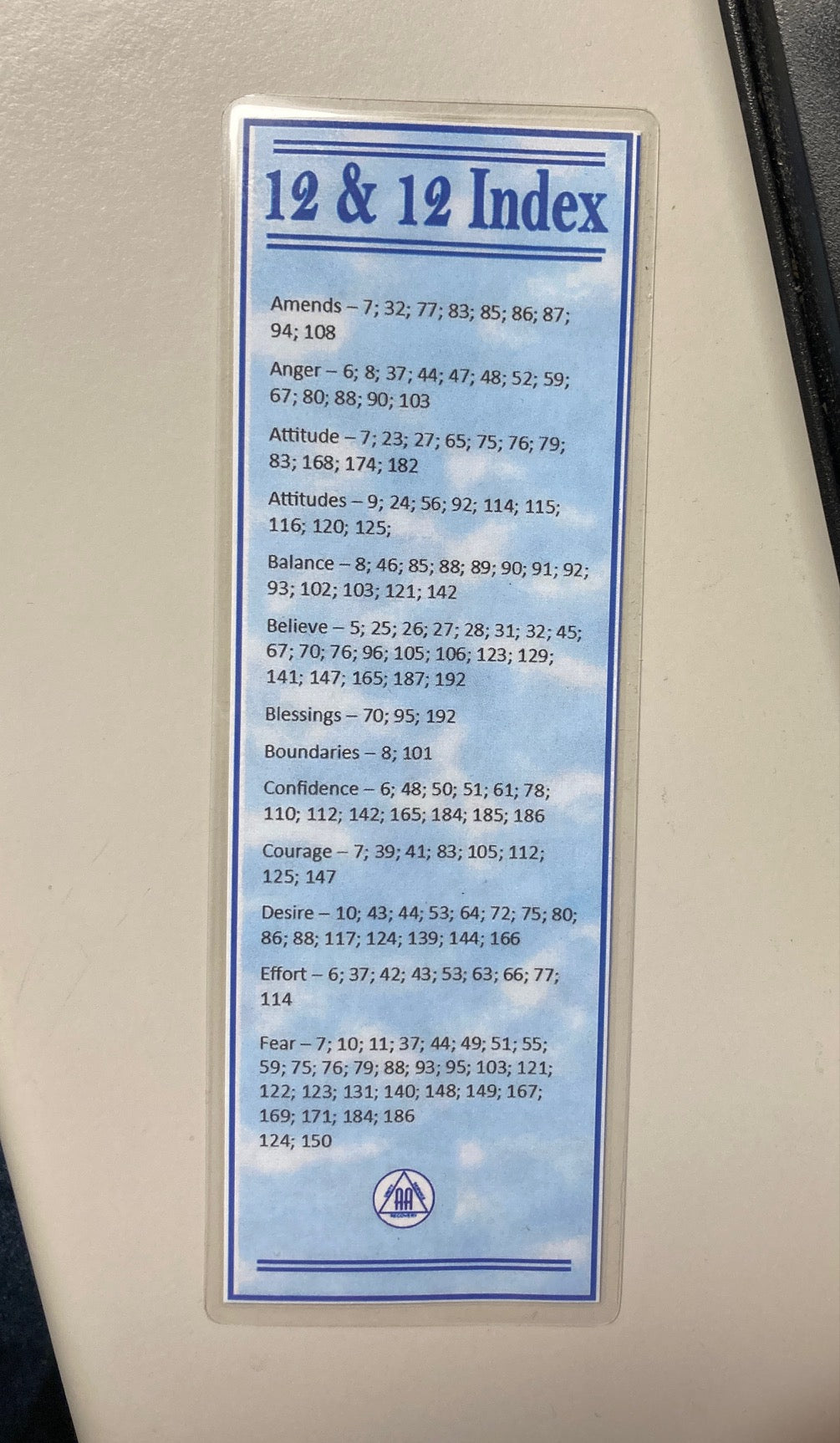 Bookmark Laminated