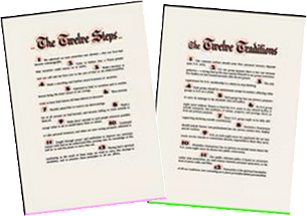 The Twelve Steps The Twelve Traditions (parchment set) M3 & M4