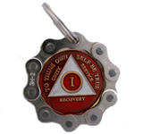 Bike Chain Medallion Holder Silver