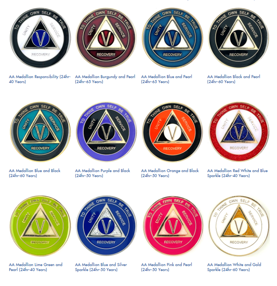 AA Anniversary Coins (Tri Plate)