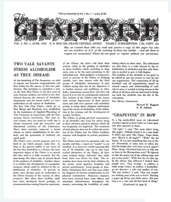 First Edition Facsimile: Grapevine Magazine 1944