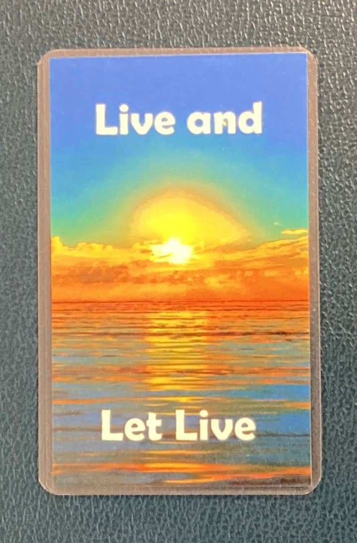 Wallet Card, Laminated various phrases Local Member Made in Store