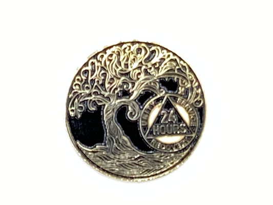 AA Anniversary Coins (Black Twisted Tree)