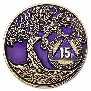 AA Anniversary Coins (24 Purple Twisted Tree of Life)