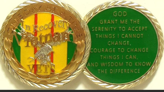 Vietnam Vets in Recovery Enamel Coin