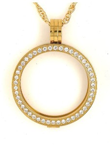Crystallized Necklace Medallion Holder