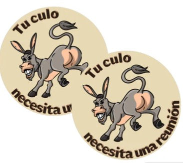 Spanish AA Poker Chip – “Tu Culo Necesita una Reunión” Donkey Recovery Token 40mm