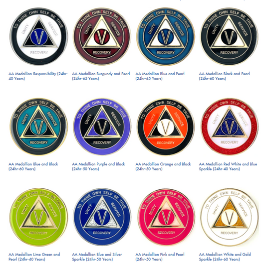 AA Anniversary Coins (Tri Plate)
